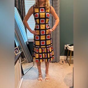 Kate Spade size 8 geometric print